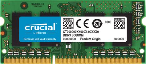 crucial ddr3l 1600 sodimm|Crucial 8GB Single DDR3L 1600 SODIMM CL11 1.35V Laptop Memory R.